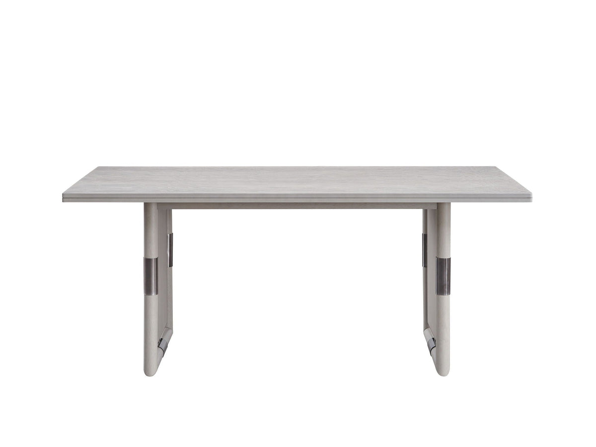 Marta Dining Table with Double Pedestal Base – Natural Finish