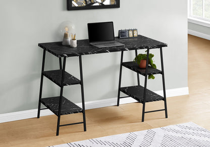 Industrial Computer Desk with Storage Shelves - Multiple Colors