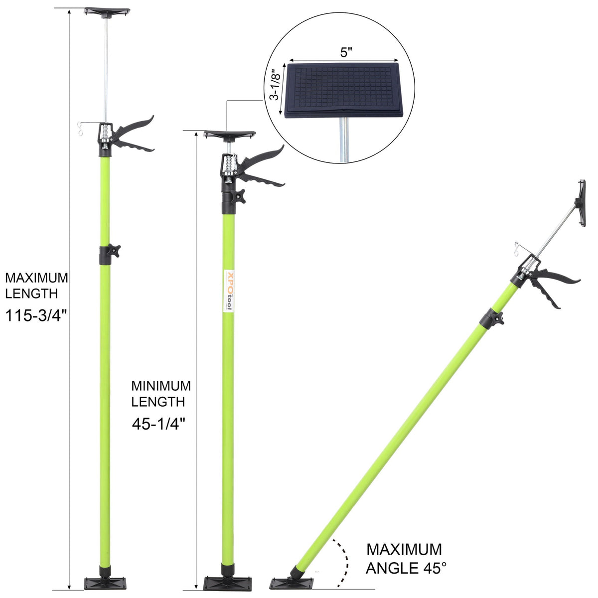 Adjustable Support Pole System with Non-Slip Pads and Carry Bag - Multiple Colors