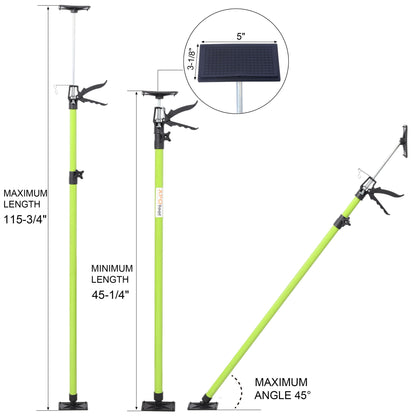 Adjustable Support Pole System with Non-Slip Pads and Carry Bag - Multiple Colors