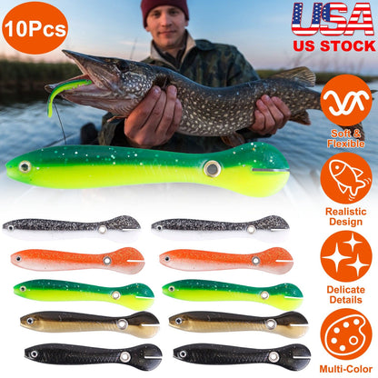 GBruno 10Pcs Soft Fishing Lures
