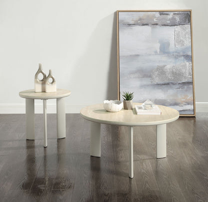 Gray Ceramic Top Coffee Table with Durable Surface - Ingram Collection