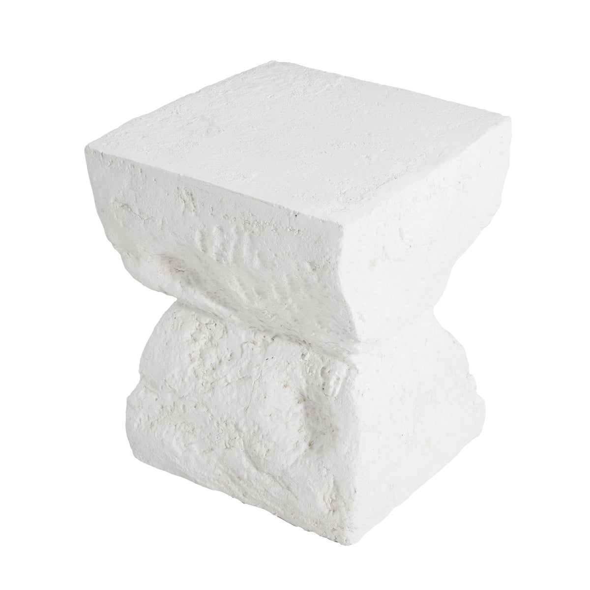 Cleo Modern Outdoor Side Table with Weather-Resistant MGO - Matte White