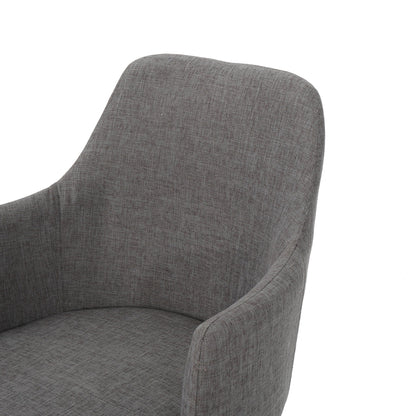 Elegant Dining Chair with Contoured Support - Orange, Dark Gray, Green