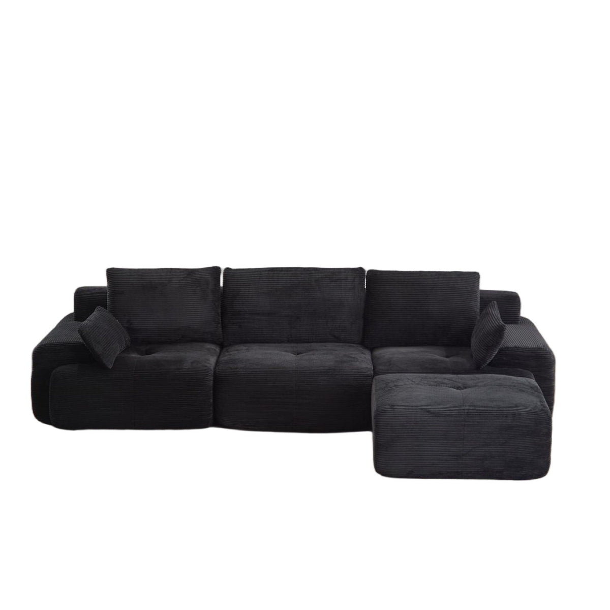 Large Fabric Sectional Sofa with Memory Foam Padding - Multiple Colors