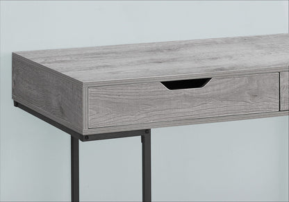 Contemporary Computer Desk with Storage Drawers - Stone-Look Finish