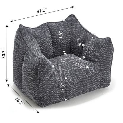 Chenille Arm Chair with Highly Resilient Foam - Multiple Colors
