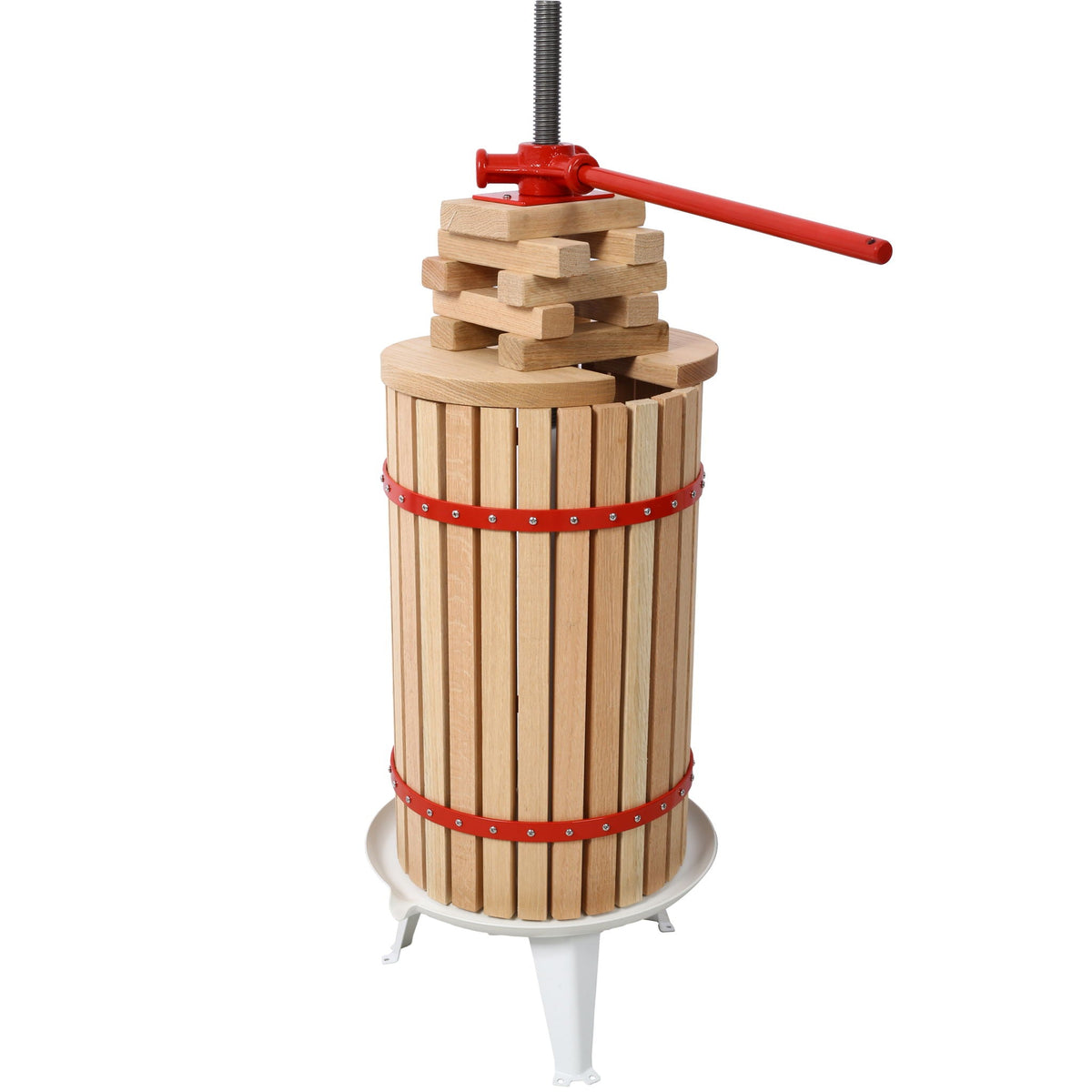 Fruit Wine Press Manual Juice Maker with Wide Plate - Light Brown