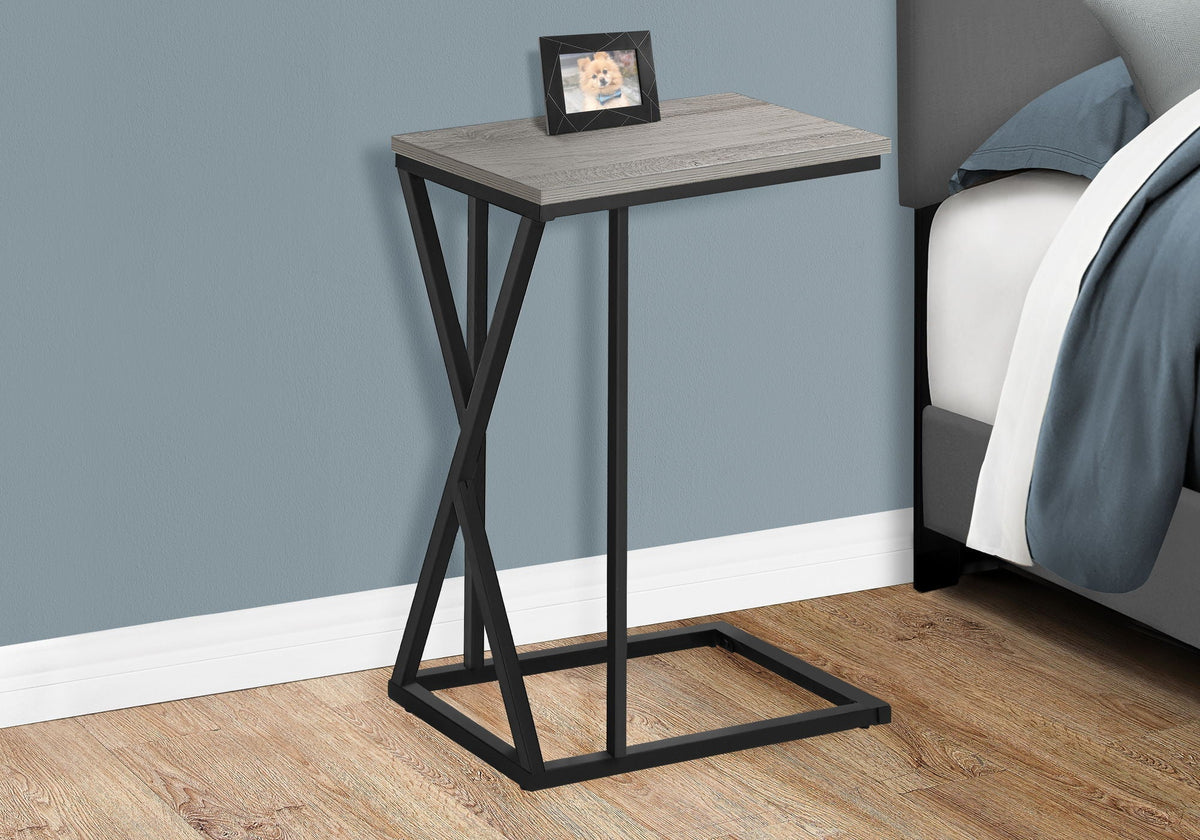C-Shaped Accent Table with Sliding Base - Multiple Colors