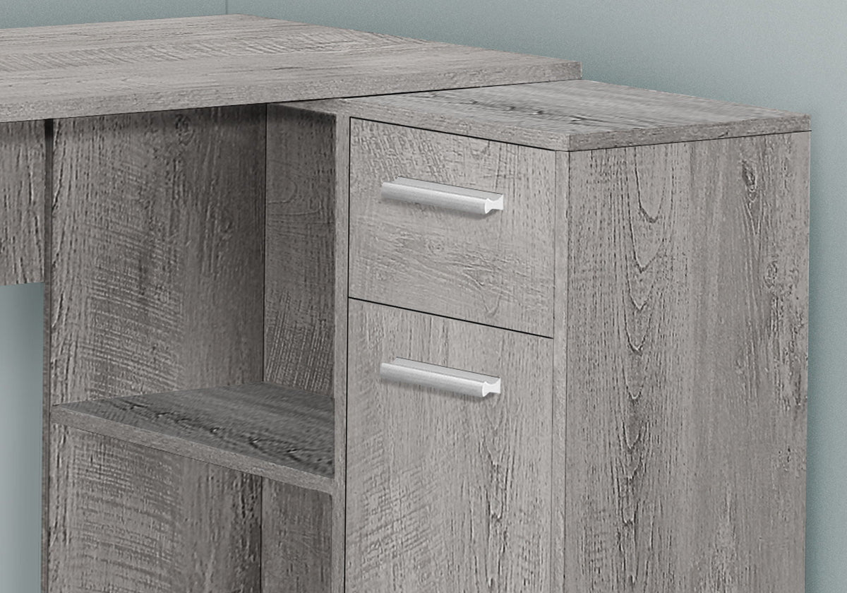 L-Shaped Computer Desk with Storage Drawers - Multiple Colors
