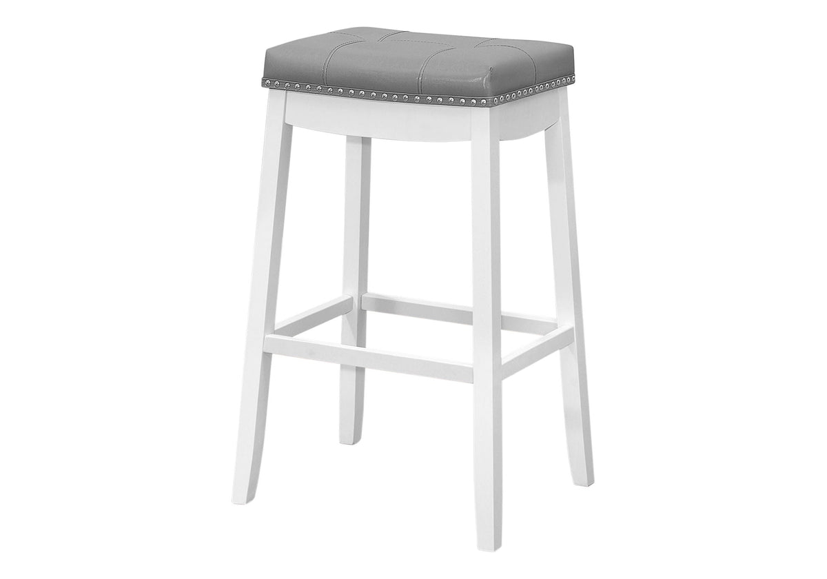 Comfortable Bar Stool Set of 2 with Saddle Seat - Bar Height