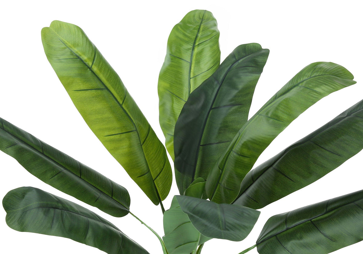43" Tall Artificial Banana Tree with Real Touch Leaves – Green & Black