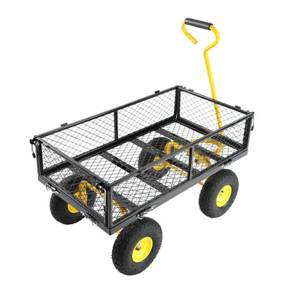 Outdoor Wagon Cart with Metal Frame - Green
