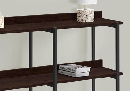 Accent Console Table with 3-Tier Design - Light Brown, White, Black, or Dark Brown