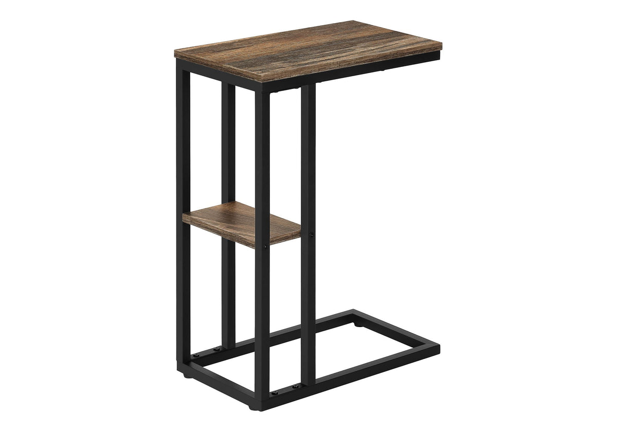 C-Shaped Accent Table with Sliding Base - Multiple Colors