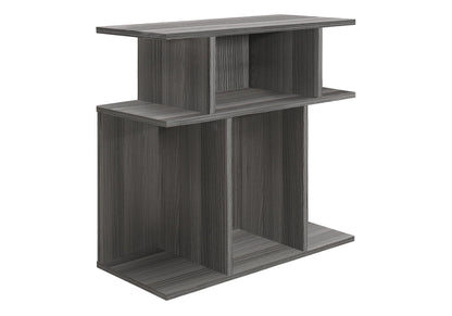 Contemporary Wood Accent Table with 6 Shelves - Multiple Colors
