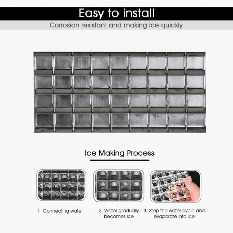 Compact Stainless Steel Ice Maker