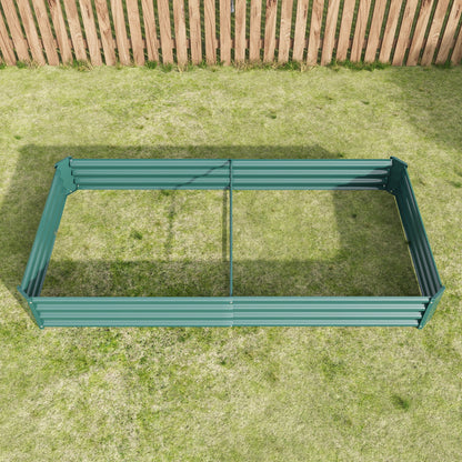 Metal Raised Garden Bed Kit with Anti-Rust Coating - Silver