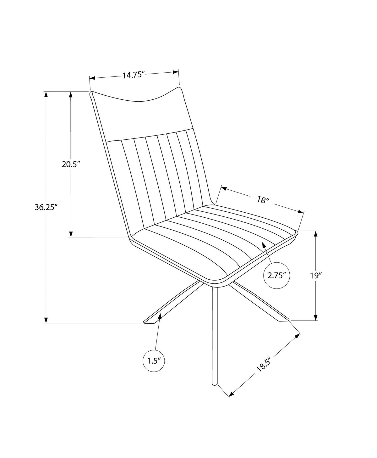 Modern Upholstered Dining Chair for Dining Room