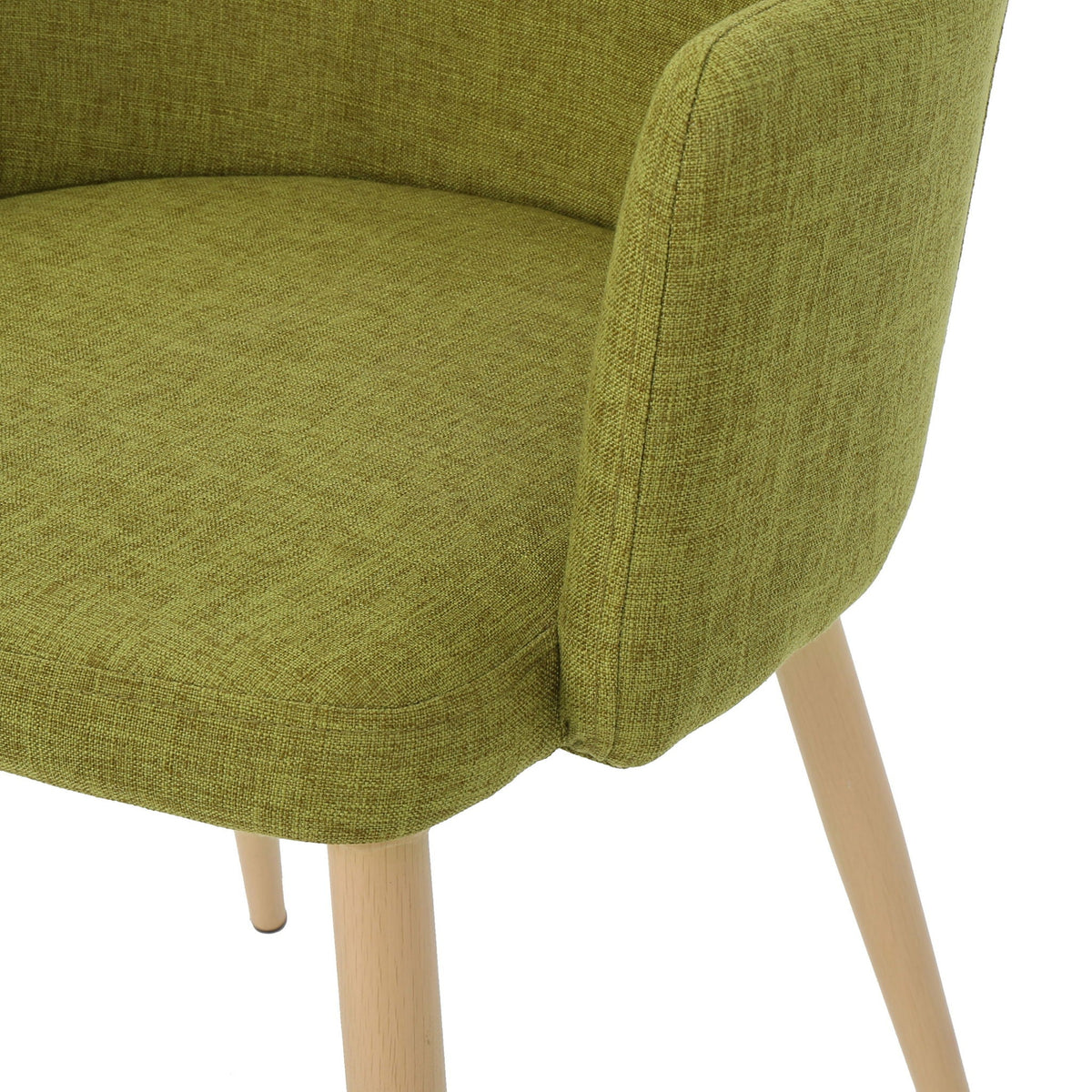 Elegant Dining Chair with Contoured Support - Orange, Dark Gray, Green