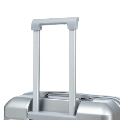 3-Piece ABS Spinner Wheel Luggage Set with Combination Lock - Silver