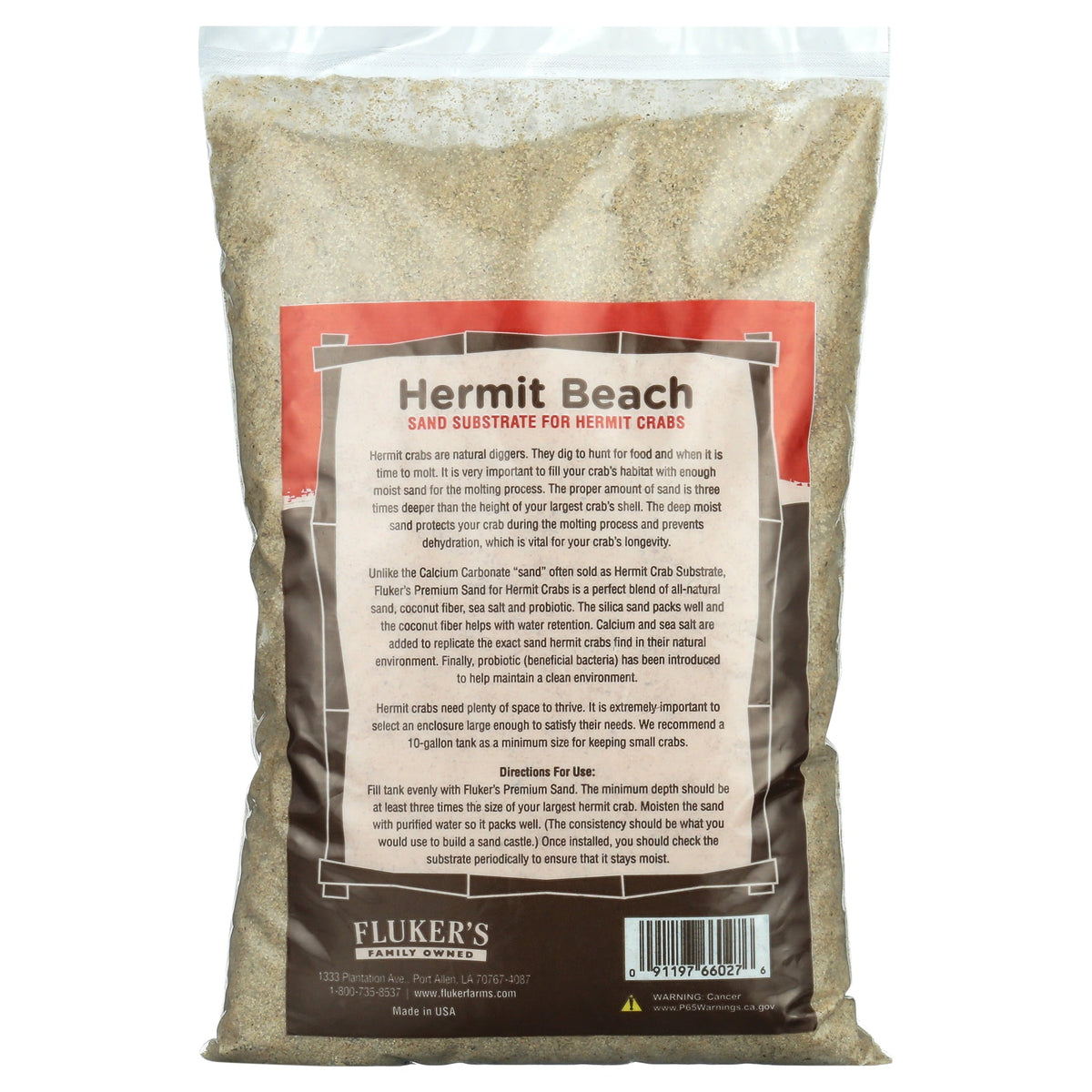 All- Natural Beach Sand Substrate for Hermit Crabs
