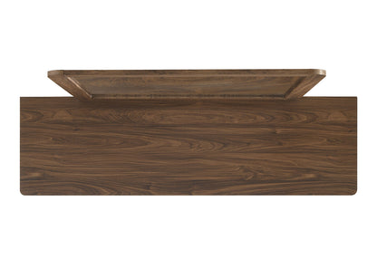 Walnut Color Solid Wood Dresser 6-Drawers with Rounded Edges - Walnut