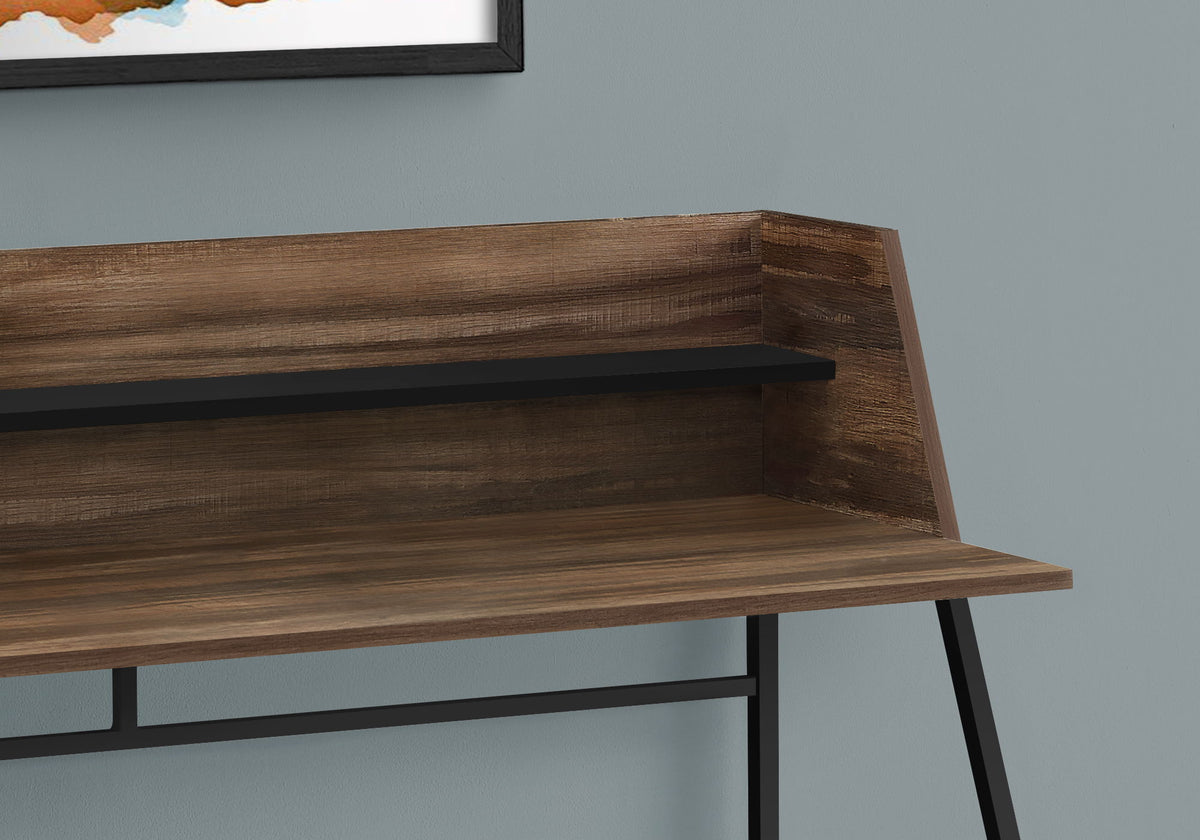 Marble Look Computer Desk with Storage Shelves - Multiple Colors