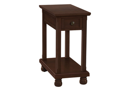 Espresso Accent End Table with Storage Drawer - Wood