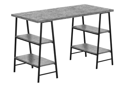 Industrial Computer Desk with Storage Shelves - Multiple Colors