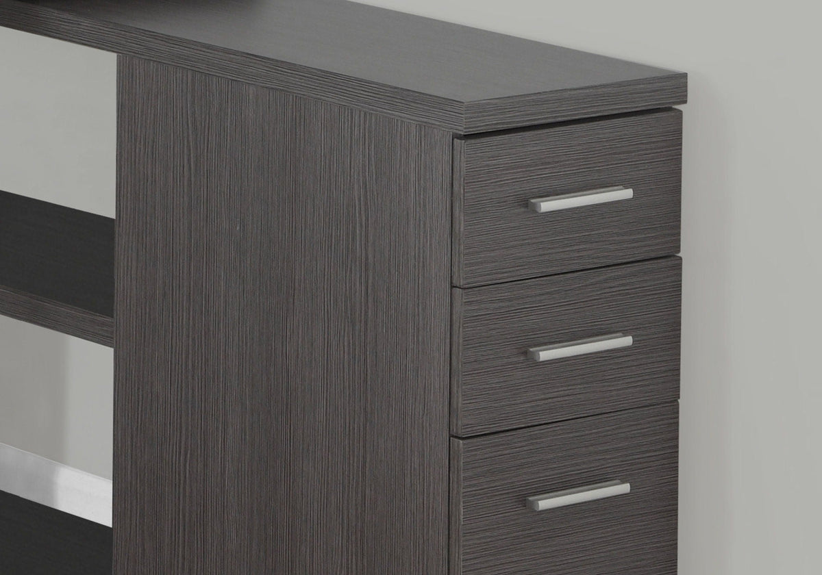 L-Shape Computer Desk with Storage Drawers - Multiple Colors