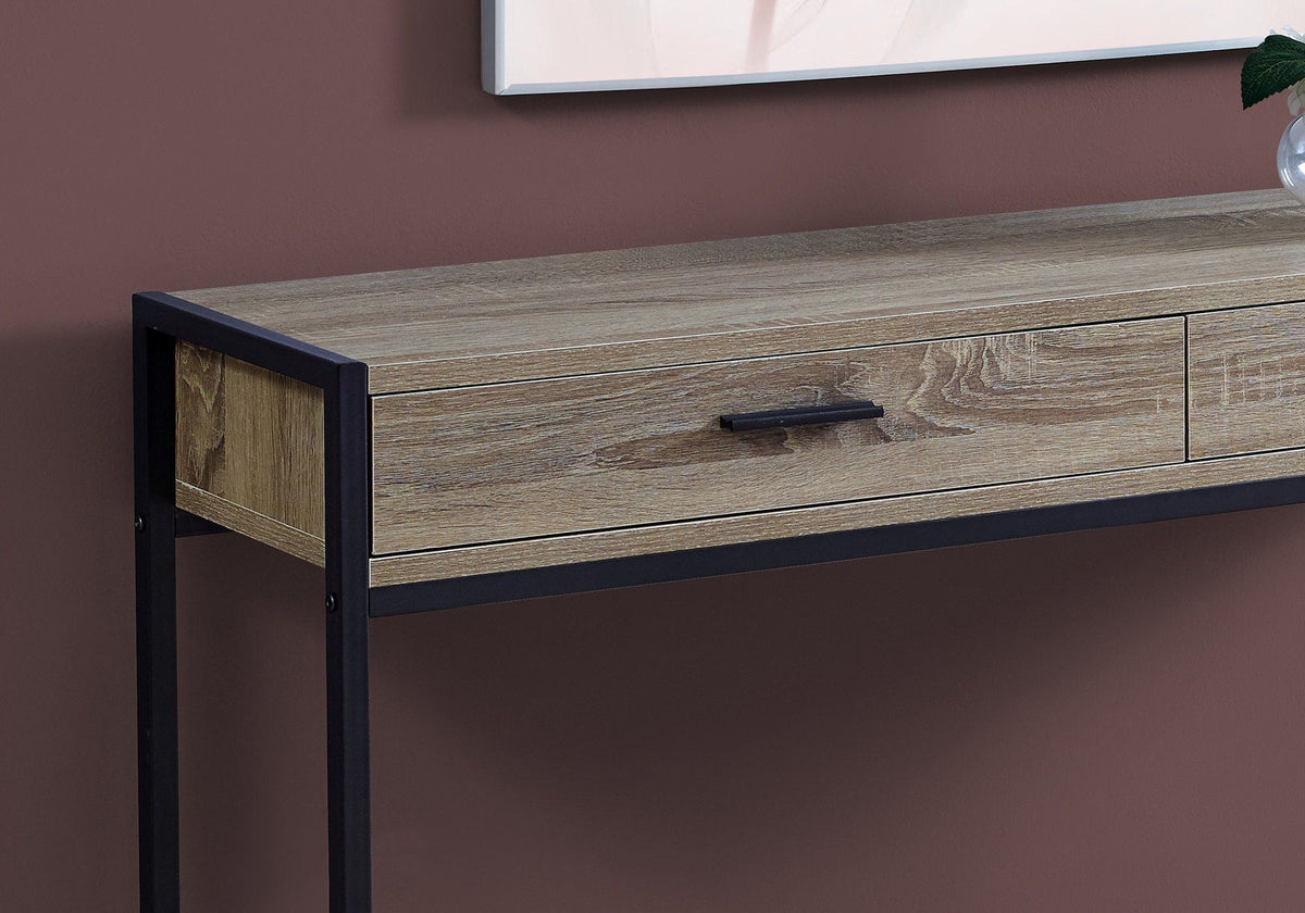 Accent Console Table with Storage Drawers - Wood & Metal