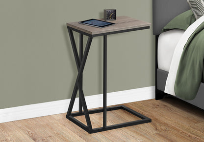 C-Shaped Accent Table with Sliding Base - Multiple Colors