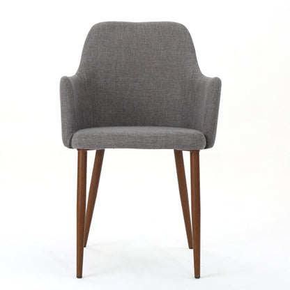 Elegant Dining Chair with Contoured Support - Orange, Dark Gray, Green