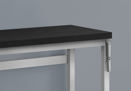 Adjustable Standing Computer Desk with Metal Construction - Black, White, or Dark Brown