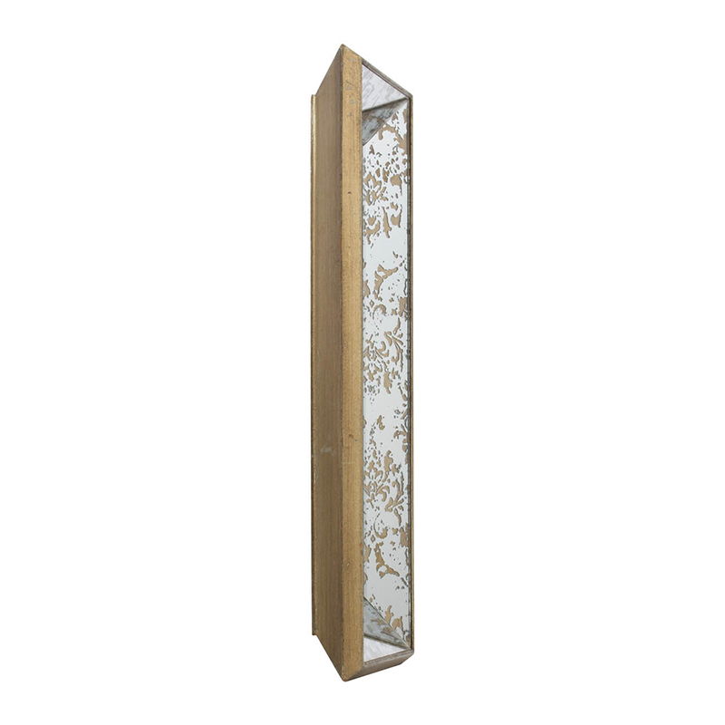 Antique Rectangle Mirror with Floral Accents - Pearl Silver