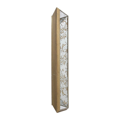 Antique Rectangle Mirror with Floral Accents - Pearl Silver