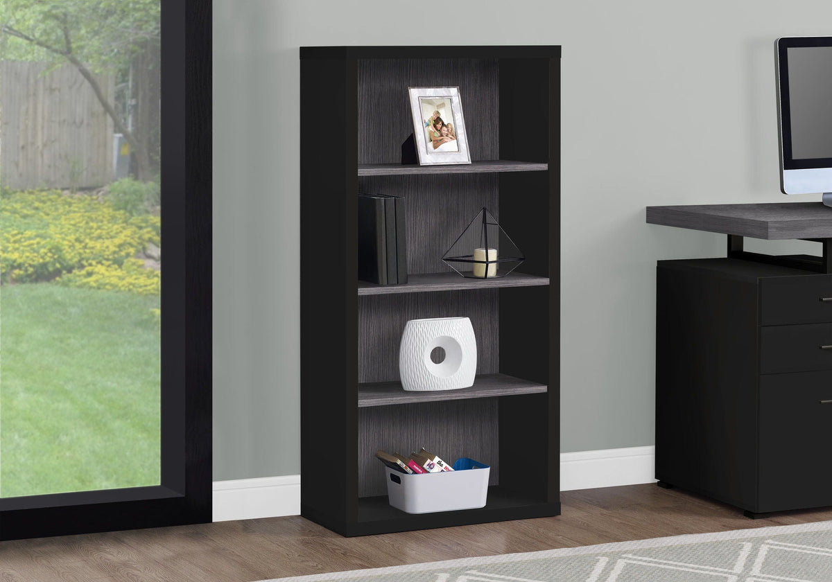 5 Tier Modern Bookcase with Adjustable Shelves - Multiple Colors
