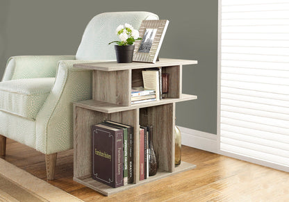 Contemporary Wood Accent Table with 6 Shelves - Multiple Colors