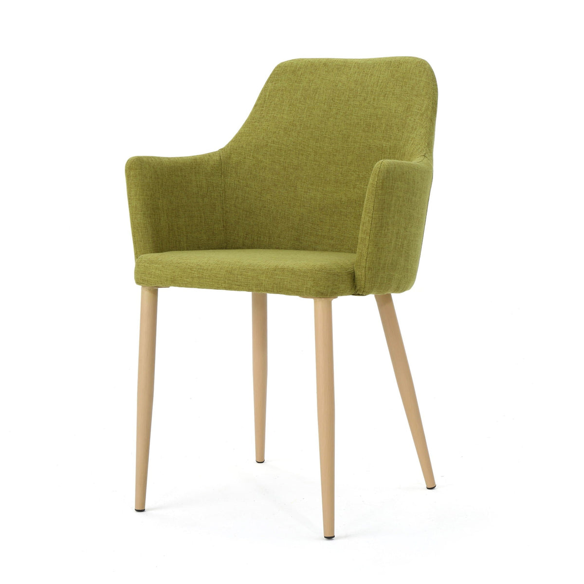 Elegant Dining Chair with Contoured Support - Orange, Dark Gray, Green