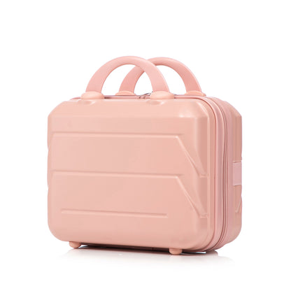 ABS 2-Piece Luggage Set with Spinner Wheels and Combination Lock - Pink