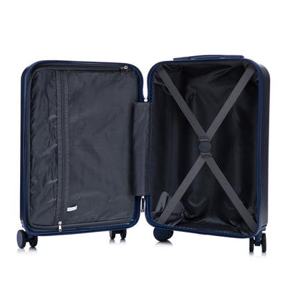 ABS Spinner Luggage Set with Combination Lock - Navy