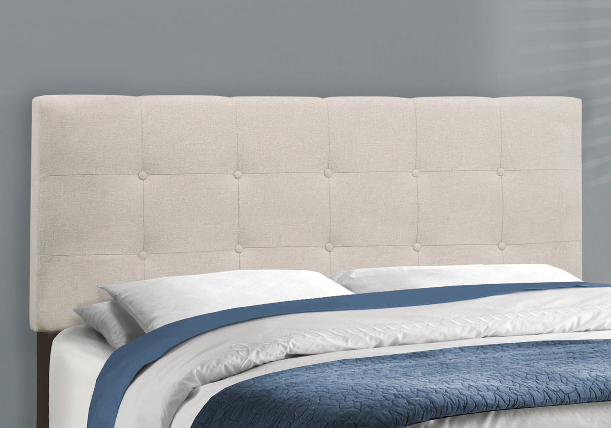 Transitional Upholstered Bed Frame with Tufted Fabric - Multiple Colors