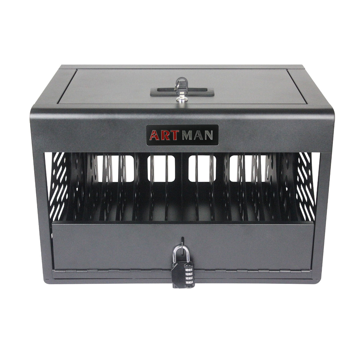16 Bay Charging Cabinet with Locking Storage - White or Black