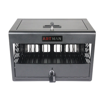 16 Bay Charging Cabinet with Locking Storage - White or Black