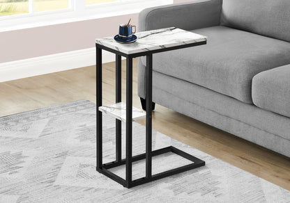 C-Shaped Accent Table with Sliding Base - Multiple Colors