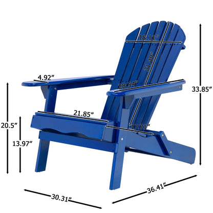 Malibu Adirondack Chair with Foldable Frame - Acacia Wood