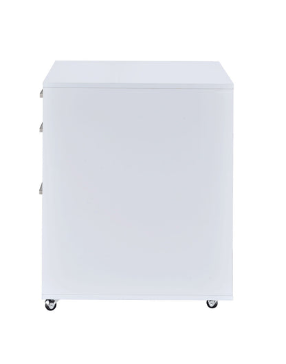 High Gloss Filing Cabinet with Fully Assembled Construction - White or Black