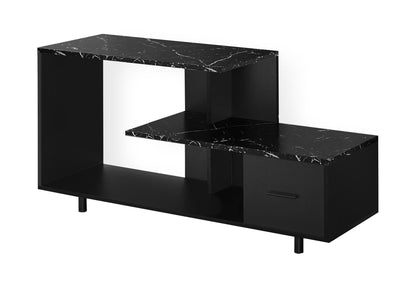 Contemporary TV Stand with Storage Drawer - Light Brown, Black, or White