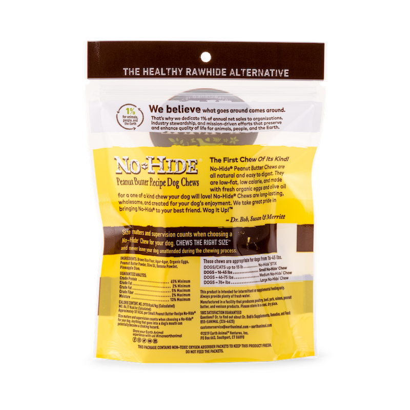 Earth Animal No Hide Peanut Butter Small Dog Treats (2pk) (2.4oz)